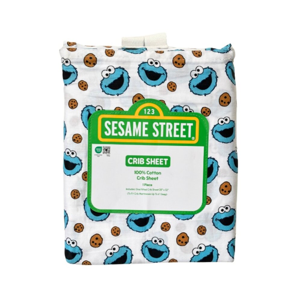 NEW Sesame Street Cookie Monster Crib Sheet